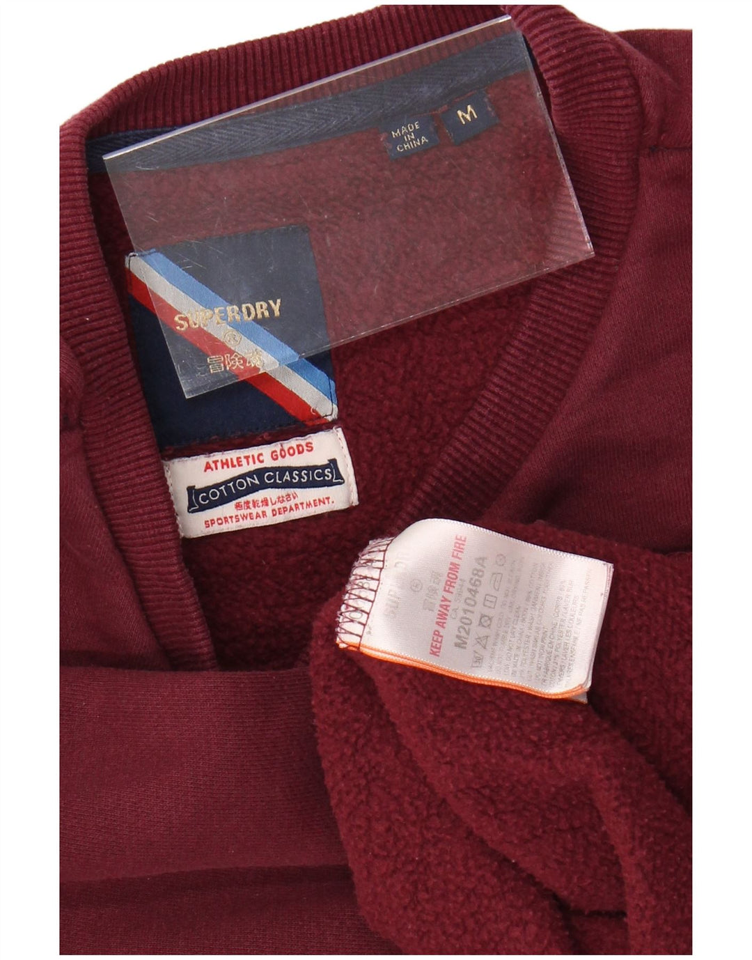 SUPERDRY Sweat-shirt graphique pour homme en coton bordeaux moyen