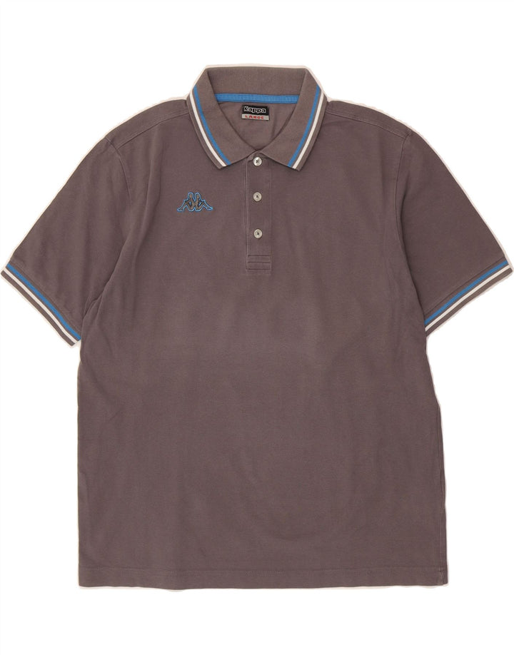 KAPPA Mens Polo Shirt Large Grey Cotton Vintage Kappa and Second-Hand Kappa from Messina Hembry 
