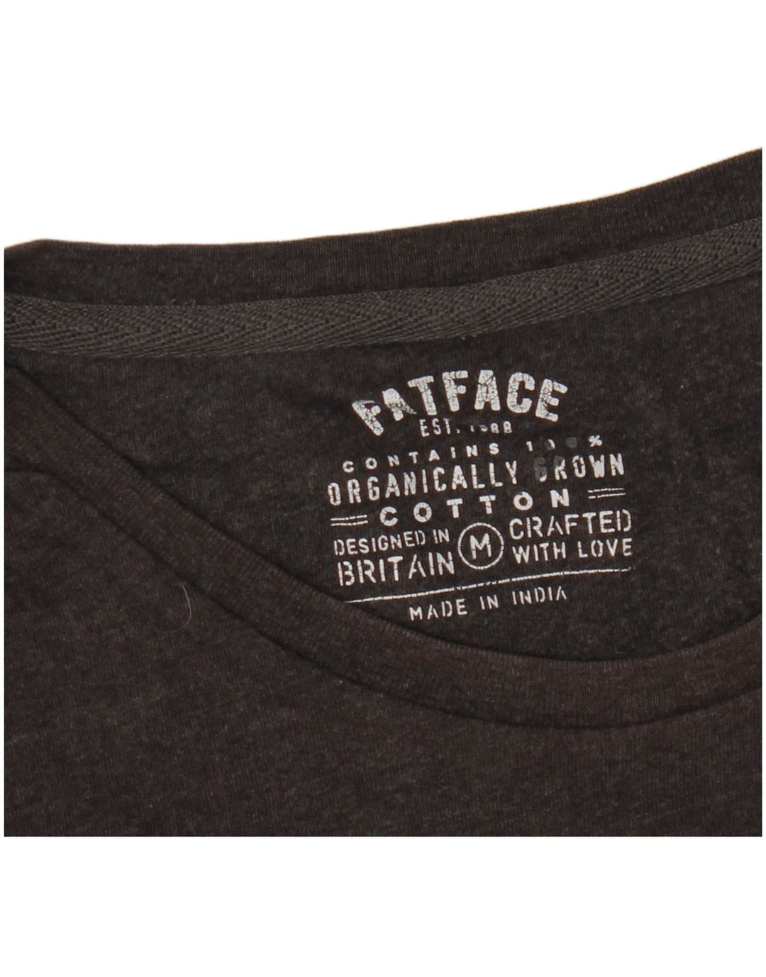 FAT FACE T-Shirt Homme Gris Moyen Coton