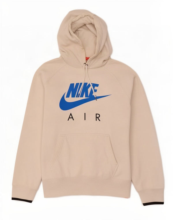 Nike Pull à capuche graphique pour homme en coton blanc cassé