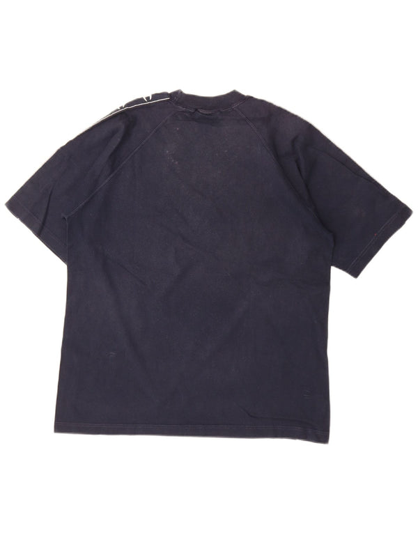 Champion T-Shirt Graphique Homme Bleu Marine Moyen Coton Colorblock