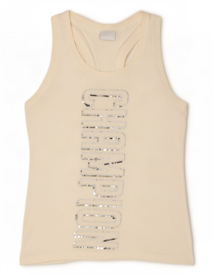 Champion Débardeur graphique pour femme UK 12 Medium Blanc
