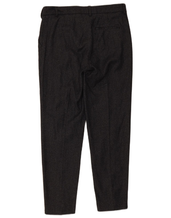 Brax Pantalon de costume doux pour femme UK 10 Small W30 L29 Gris pied-de-poule