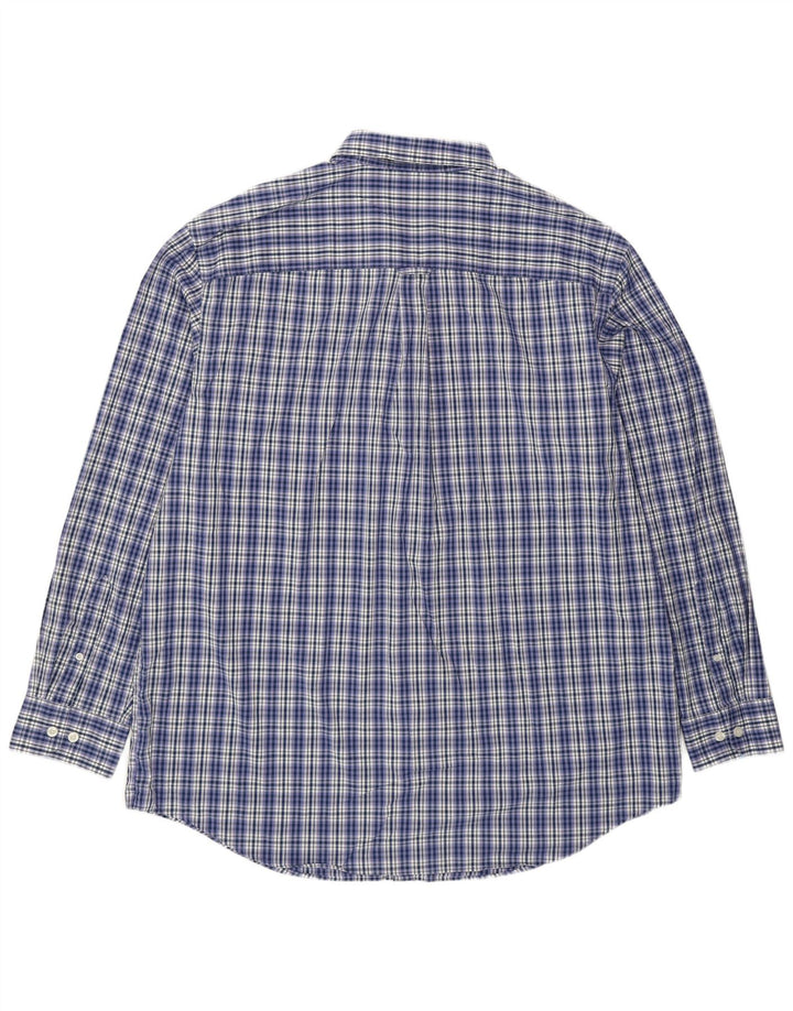 Izod Chemise haute pour homme 2XL en coton à carreaux bleu