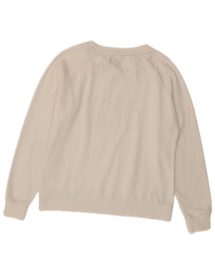 Avirex Sweat-shirt graphique pour femme UK 14 en coton blanc moyen