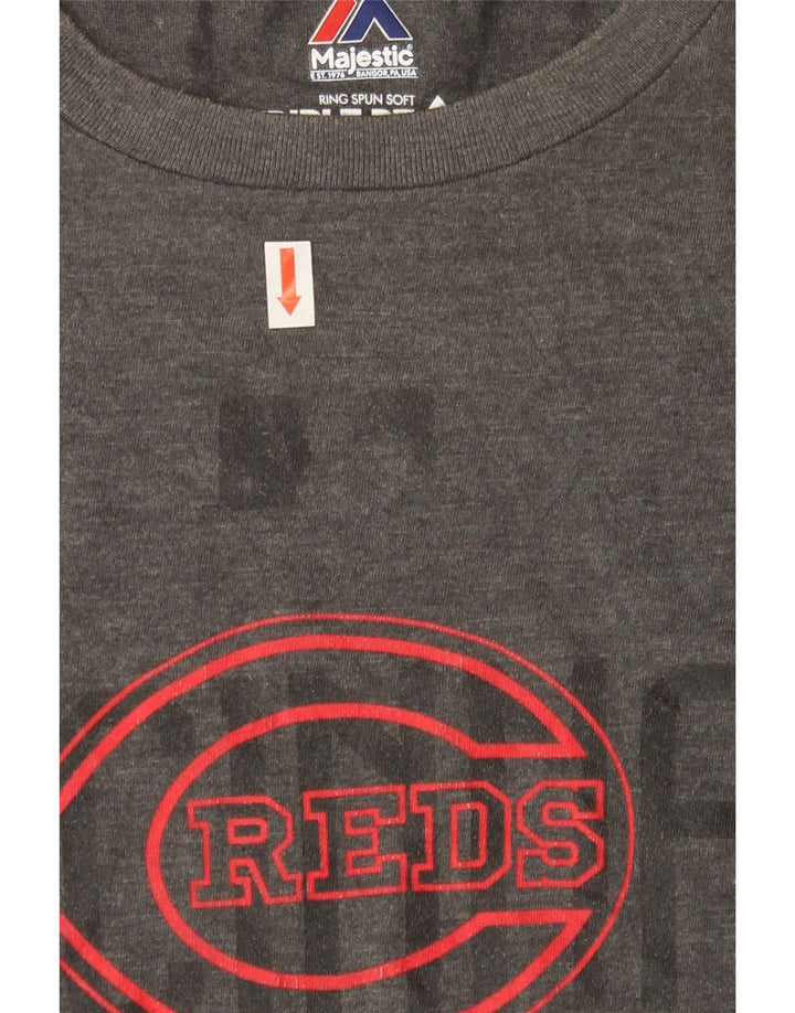 MAJESTIC Mens Redskins Graphic T-Shirt Top Medium Grey Cotton Vintage Majestic and Second-Hand Majestic from Messina Hembry 