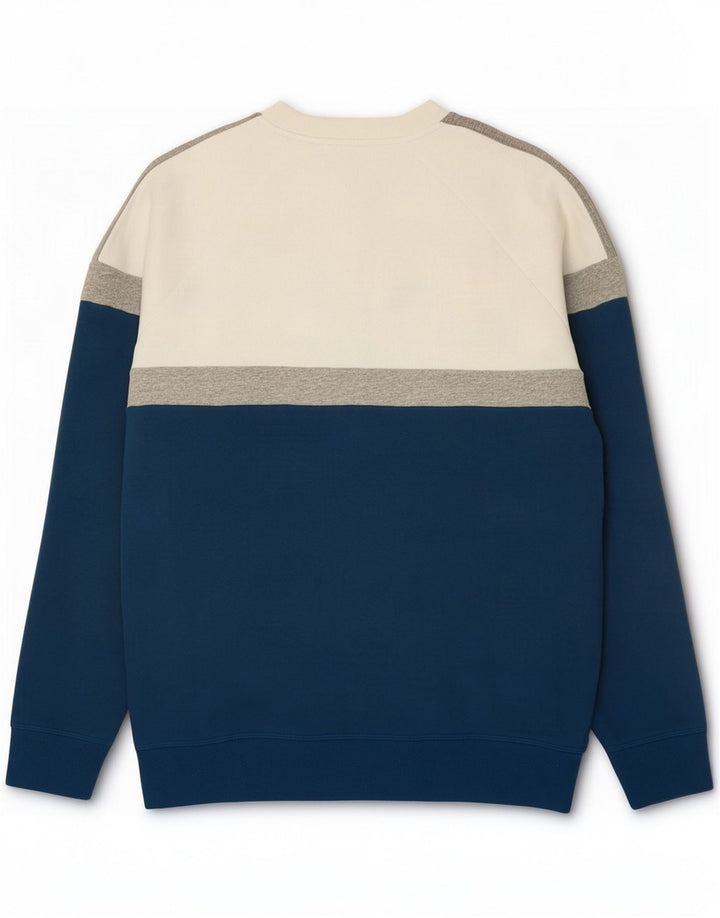 Adidas Sweat-shirt en coton color block bleu moyen pour homme