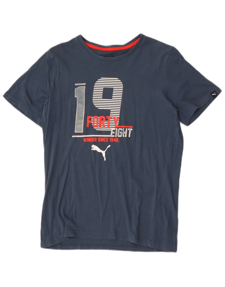 Puma T-Shirt Graphique Garçon 13-14 ans Bleu Marine