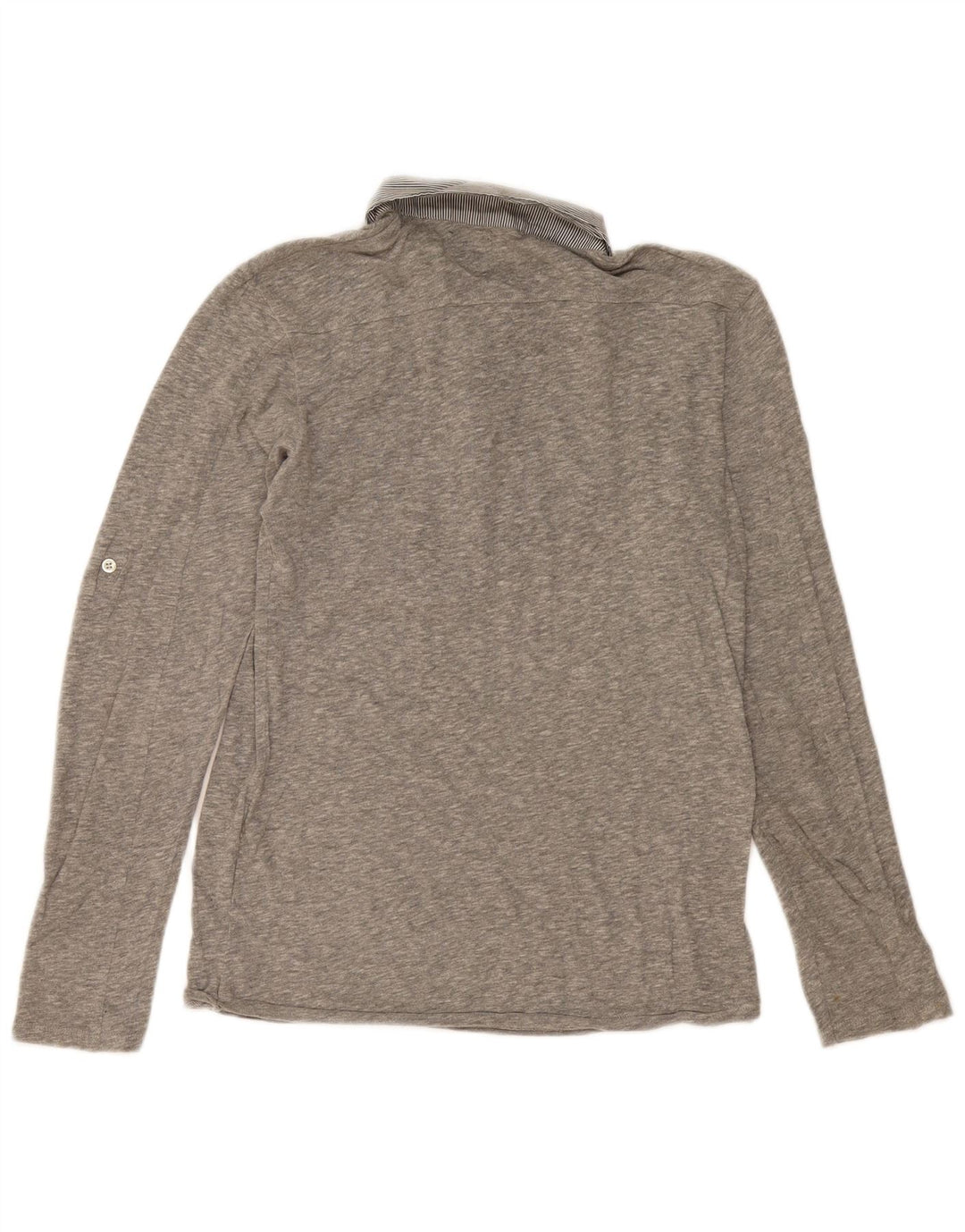 Polo À Manches Longues Homme Zara Gris Moyen Moucheté