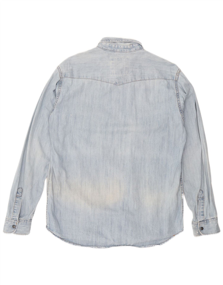 Carrera Chemise En Jean Large Bleu Coton Homme