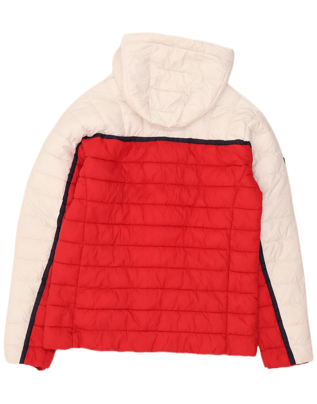 Superdry Veste matelassée à capuche pour hommes UK 40 Large Blanc Colorblock Polyester