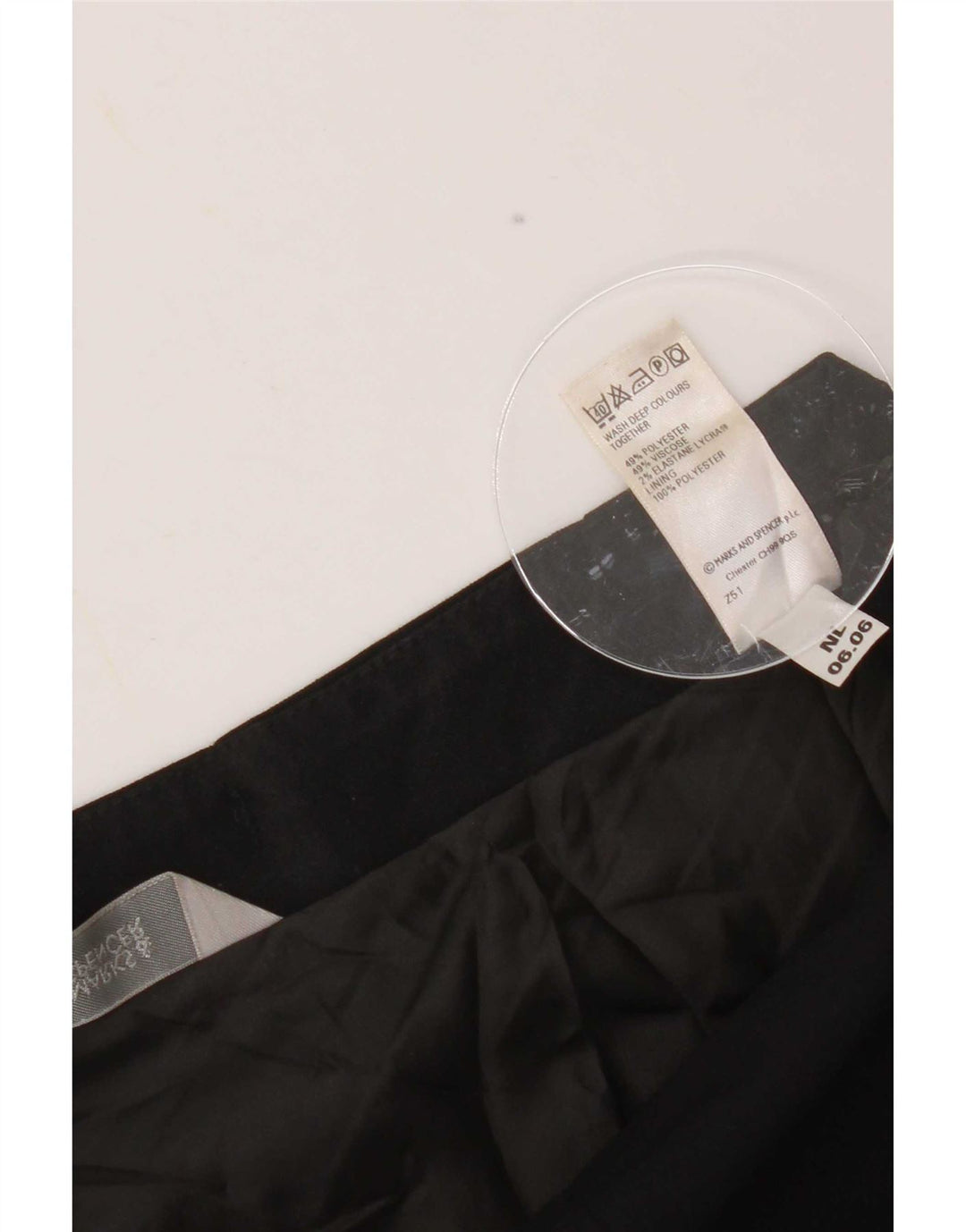 Marks & Spencer Jupe sirène pour femme UK 10 Small W30 Noir Polyester