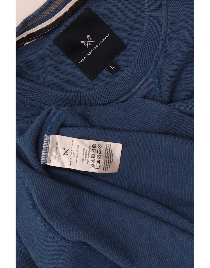 Crew Clothing Sweat-shirt pour homme en coton bleu Taille L