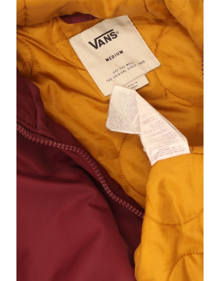 Vans Parka à capuche pour homme UK 38 Medium Burgundy Nylon