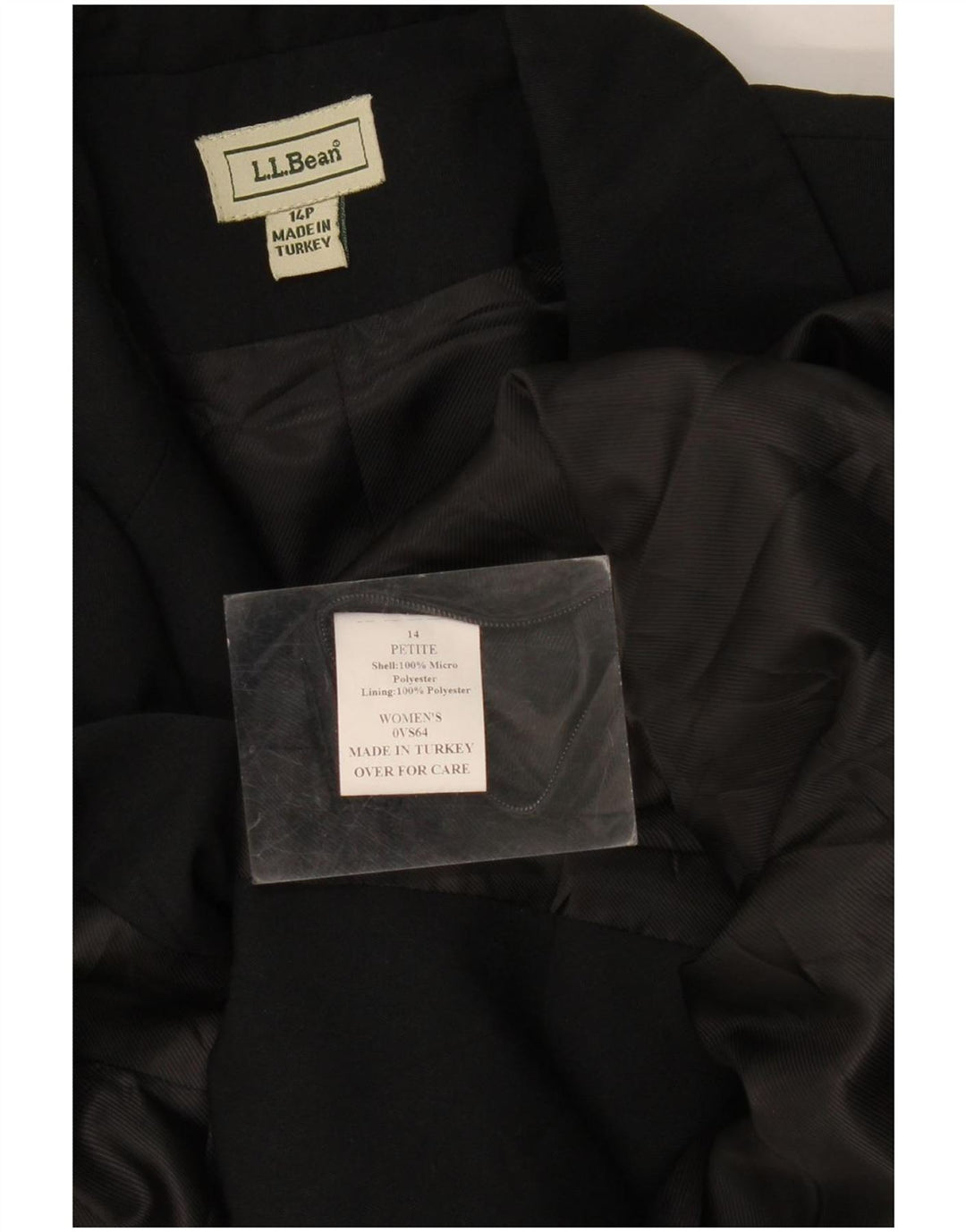 L.L.Bean Veste blazer à 3 boutons pour femme US 14 XL Noir Polyester