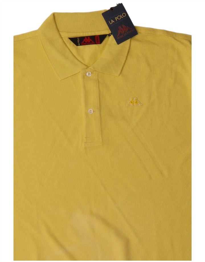 KAPPA Polo Homme XL Jaune Coton