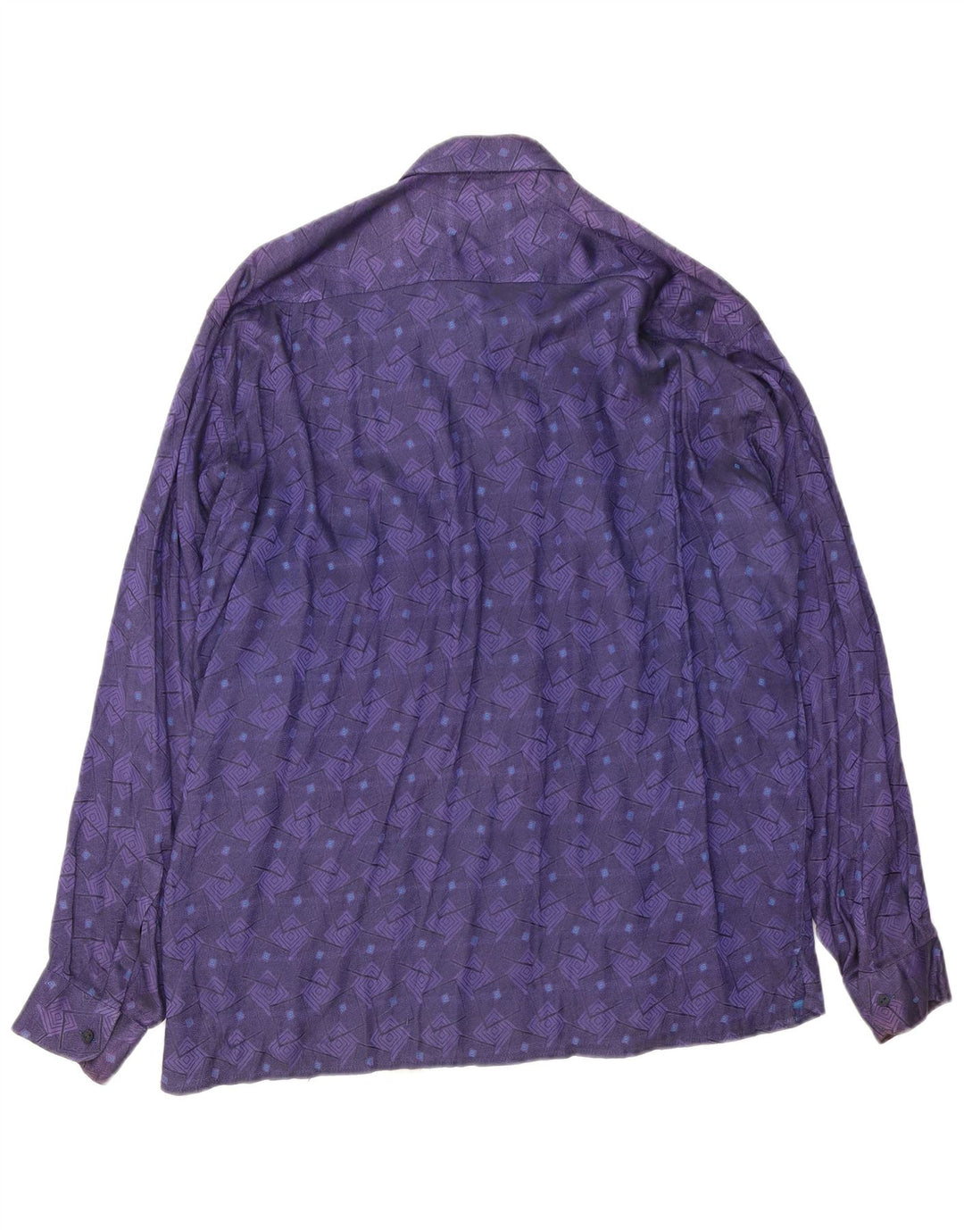 BOXER Chemise Homme Large Violet Géométrique Viscose