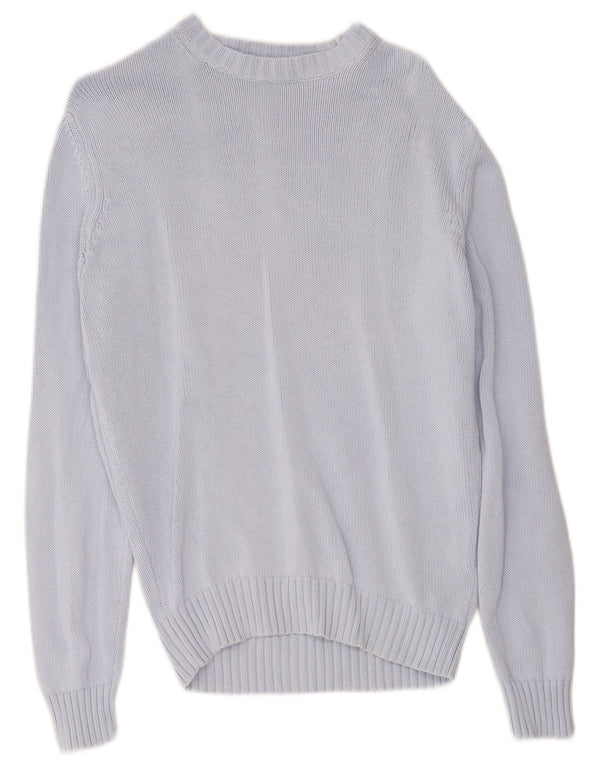 Zara Pull Col Rond Homme Bleu Moyen Coton