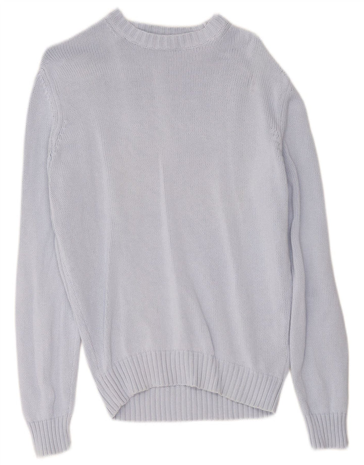 Zara Pull Col Rond Homme Bleu Moyen Coton