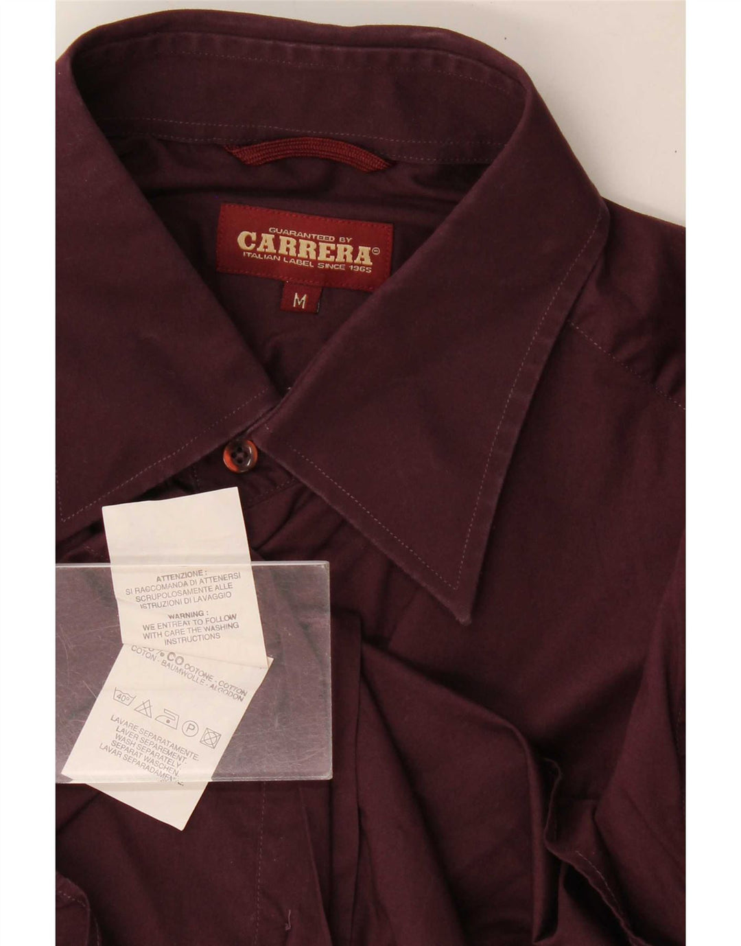 Carrera Chemise Homme Coton Bordeaux Moyen