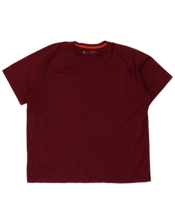 Under Armour T-Shirt Heat Gear Homme Bordeaux Moyen