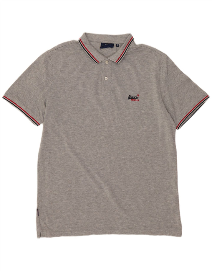 SUPERDRY Polo Homme 2XL Gris Coton