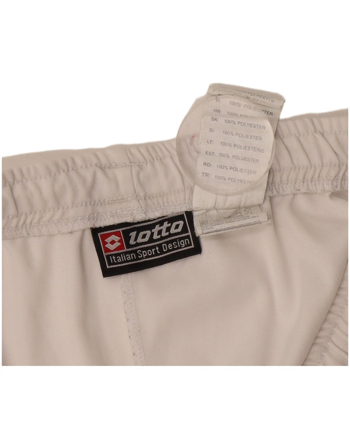 Lotto Short de Sport Homme Grand Blanc Polyester