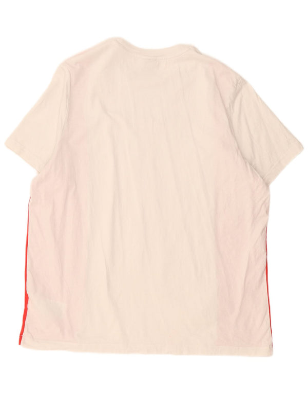 Nike T-shirt pour homme en coton color block 2XL Blanc