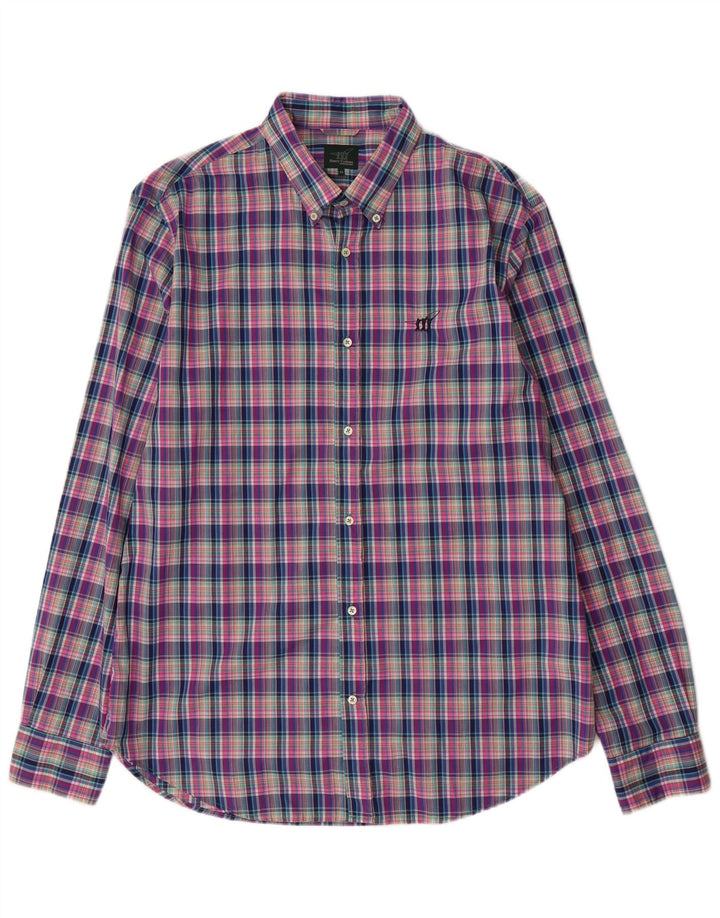 Henry Cottons Chemise Homme Taille 43 XL Coton à Carreaux Multicolore