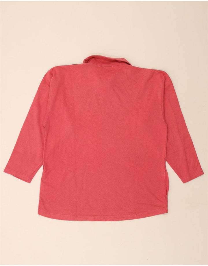 ASICS Sweat-shirt graphique à col zippé pour hommes, grand coton rose