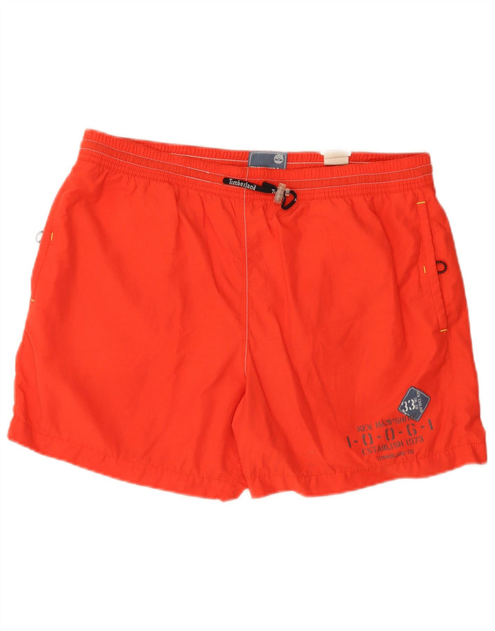 Timberland Short de Bain Graphique Homme Large Orange