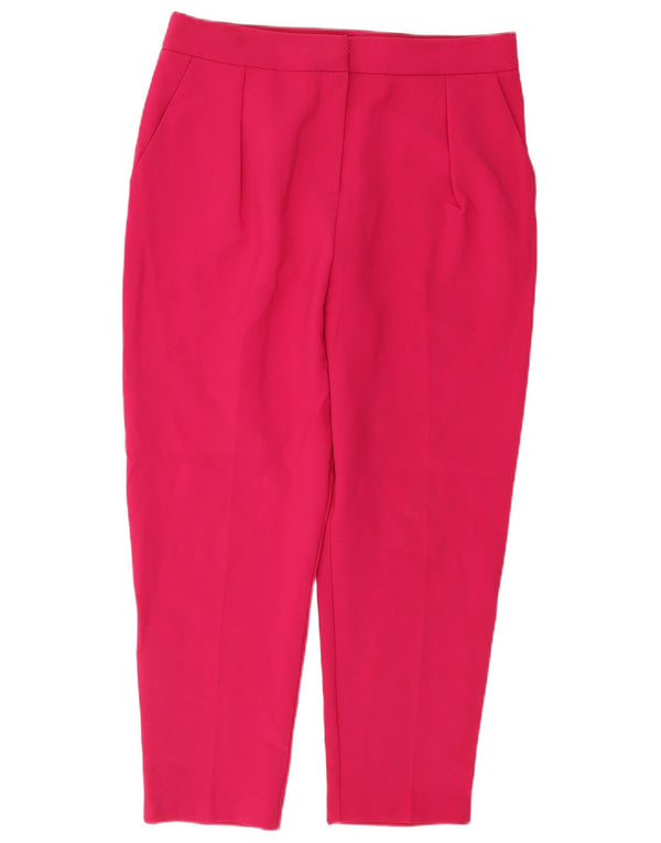 Topshop Pantalon court à chevilles pour femme UK 14 Large W32 L25 Rose Polyester