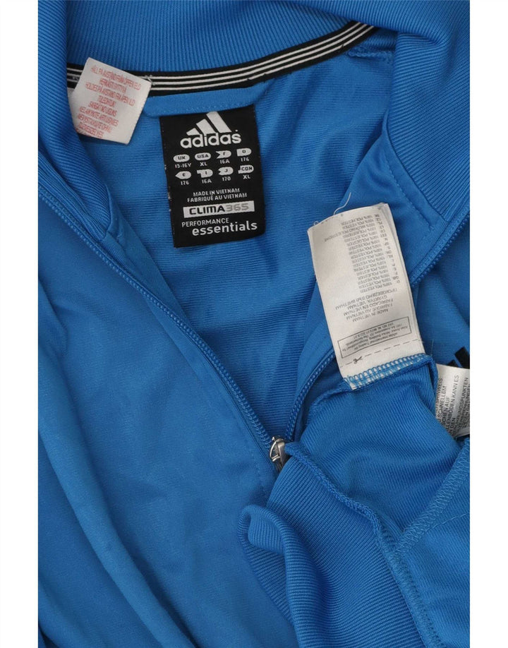Veste de survêtement Adidas Garçon Clima 365 15-16 ans Bleu Polyester