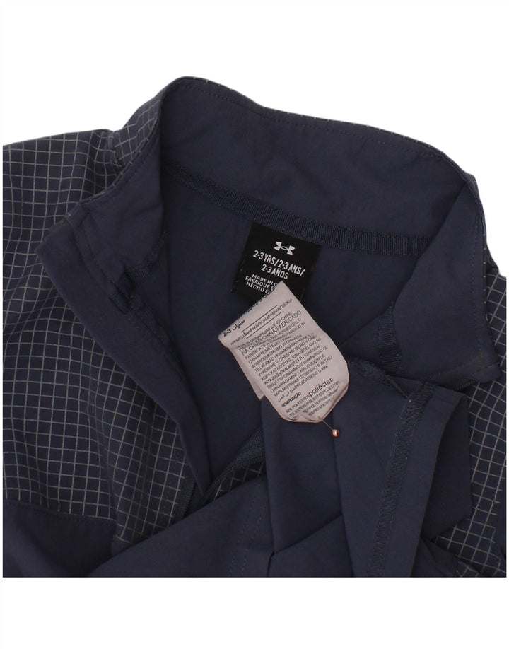 UNDER ARMOUR Haut de survêtement graphique pour garçon 2-3 ans Bleu marine à carreaux