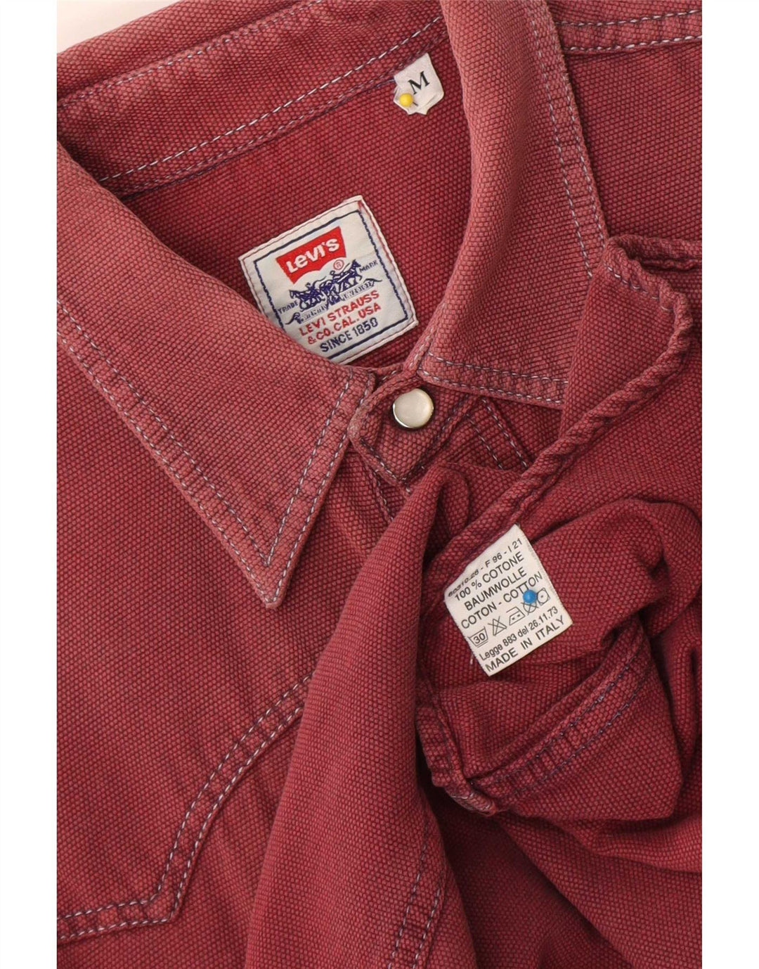 Levi's Chemise Western Homme Bordeaux Moyen Coton