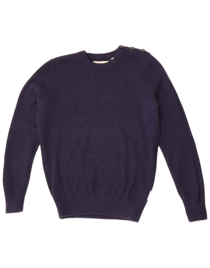 North Sails Pull à col rond pour homme Petit coton bleu marine