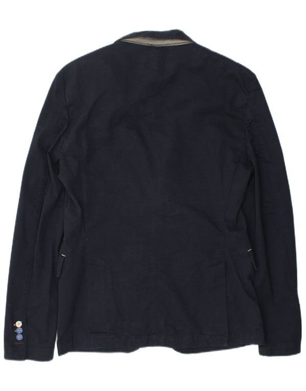 Zara Veste blazer à 2 boutons pour homme UK 38 Bleu marine moyen