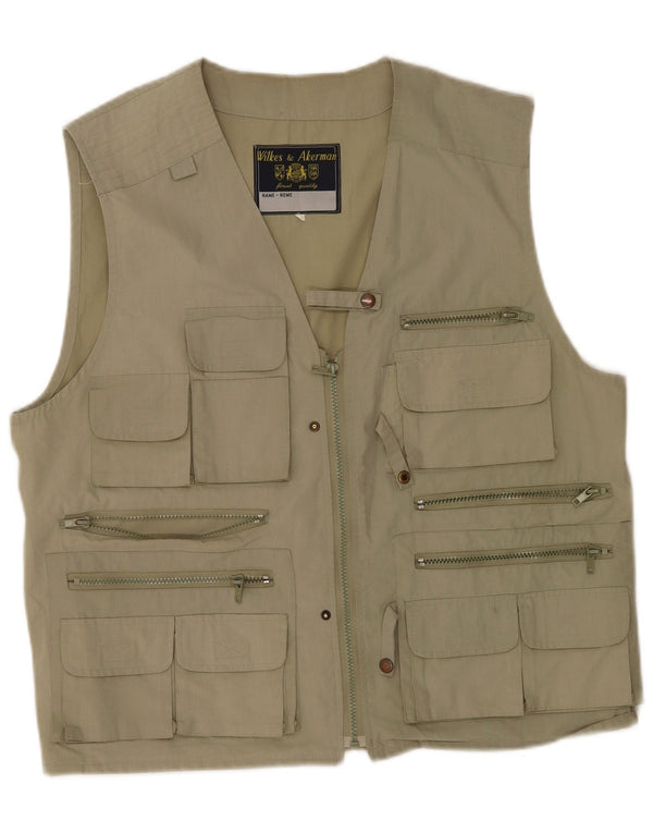 Wilkes&Akerman Gilet utilitaire pour homme UK 40 Large Kaki