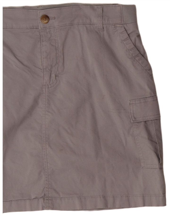 LEE Jupe-short pour femme coupe régulière jupe cargo taille moyenne US 14 XL W36 coton gris