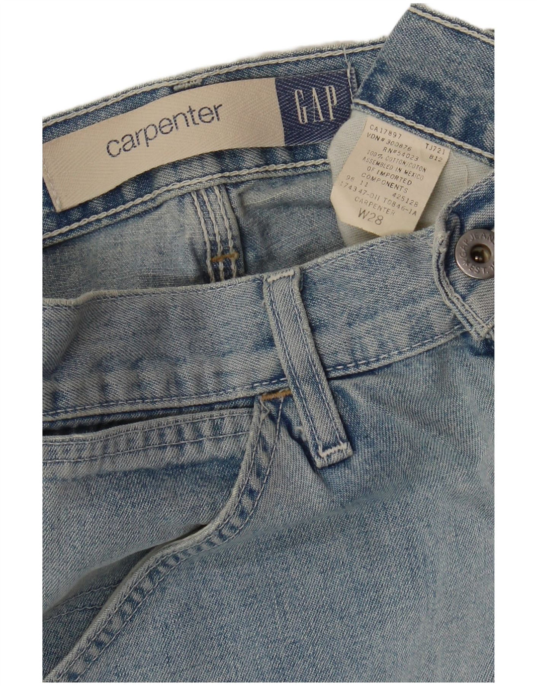 GAP Short Cargo Carpenter Homme W28 Petit Bleu Coton