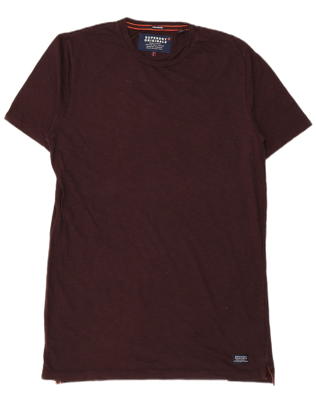 SUPERDRY T-Shirt Homme Top XL Bordeaux Coton