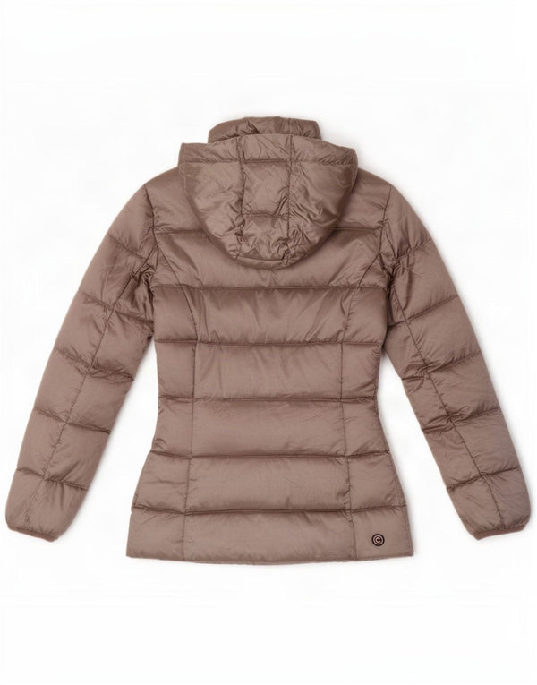 Colmar Veste matelassée à capuche pour femme UK 10 Small Gris Polyester