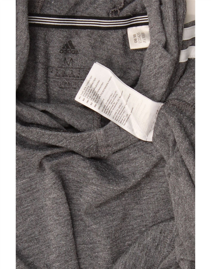 ADIDAS Femmes Climalite Sweat à capuche UK 12/14 Gris Moyen Polyester