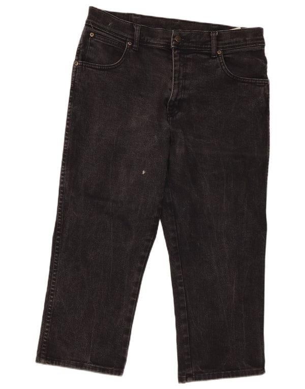 Wrangler Jean droit Capri pour homme, coupe régulière, W34 L22, coton noir