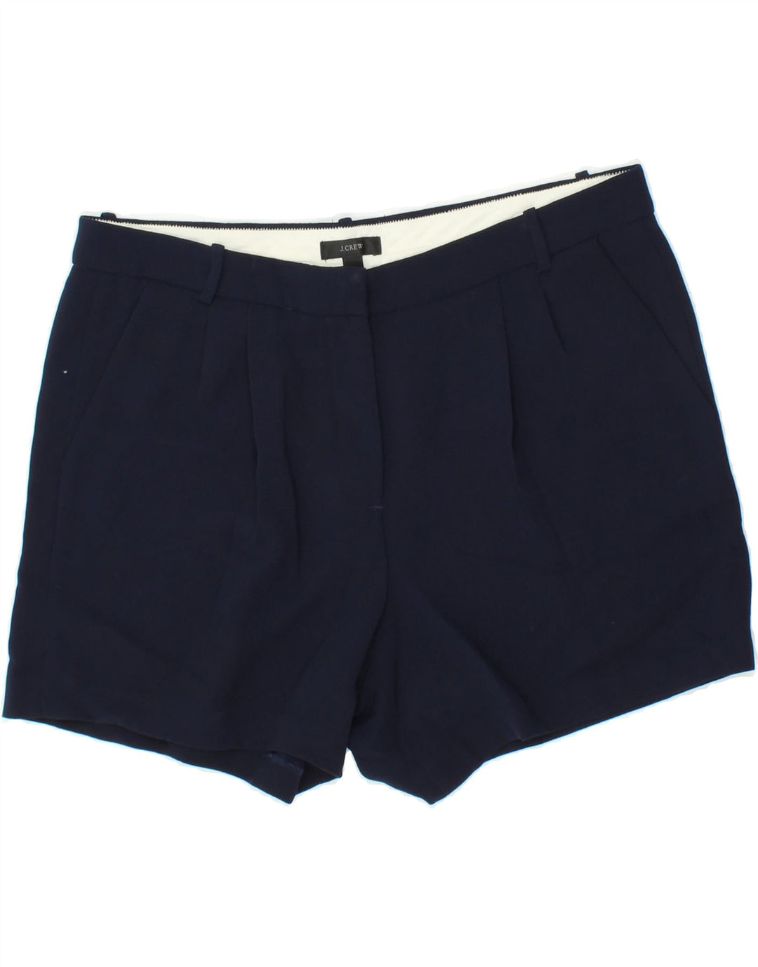 J. CREW Womens Pegged Chino Shorts US 12 Large W34 Navy Blue Polyester Vintage J. Crew and Second-Hand J. Crew from Messina Hembry 