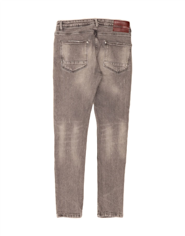 ZARA Mens Distressed Slim Jeans EU 42 Large W32 L30 Grey Cotton Vintage Zara and Second-Hand Zara from Messina Hembry 