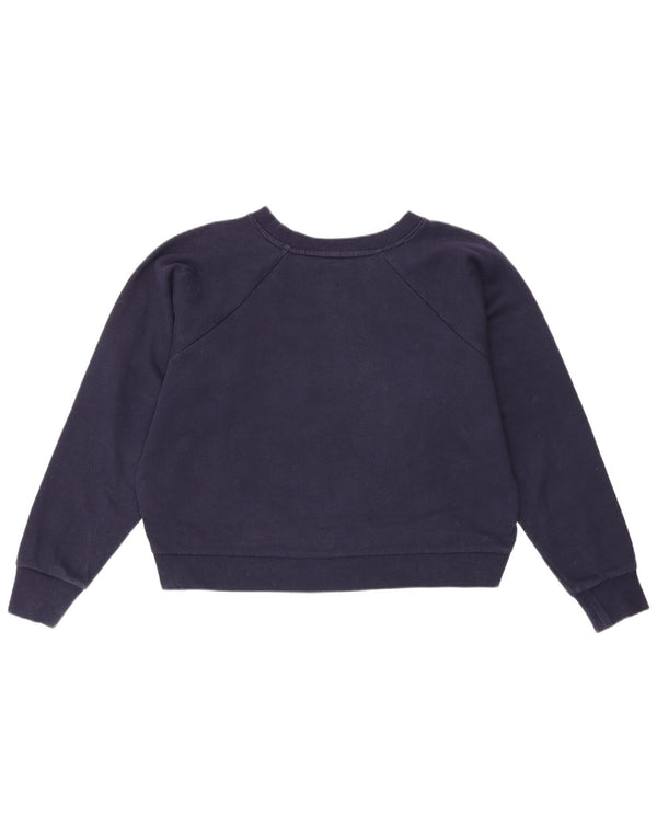 Gap Womens Crop Graphic Sweat-shirt surdimensionné UK 10 Petit Bleu marine