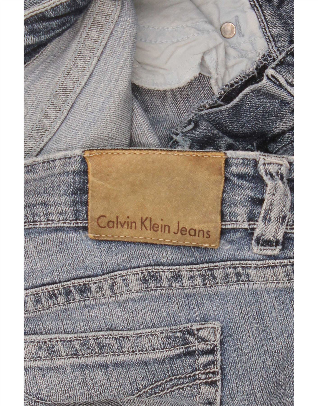 Calvin Klein Jean droit W30 L28 femme bleu