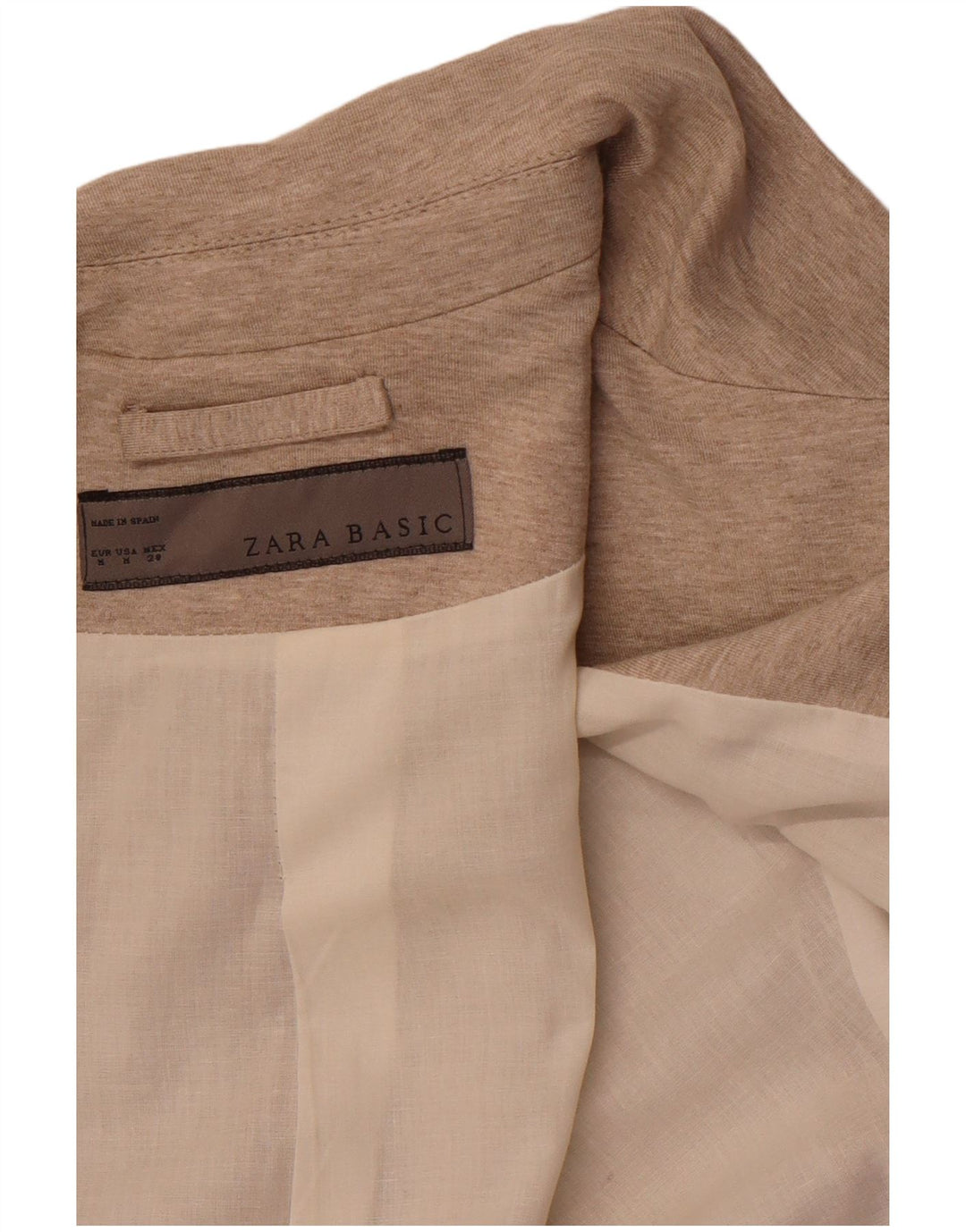 ZARA Veste blazer à 1 bouton pour femme UK 12 Marron moyen