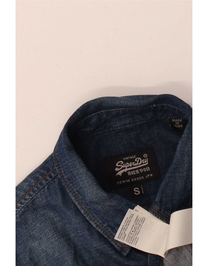 Superdry Chemise En Jean Petit Bleu Coton Homme